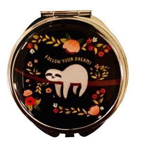 NEW Sloth "Follow‎ Your Dreams" 3 Section Medicine or Storage Box with Mirror